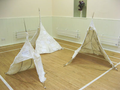 Some of the finished wigwams!